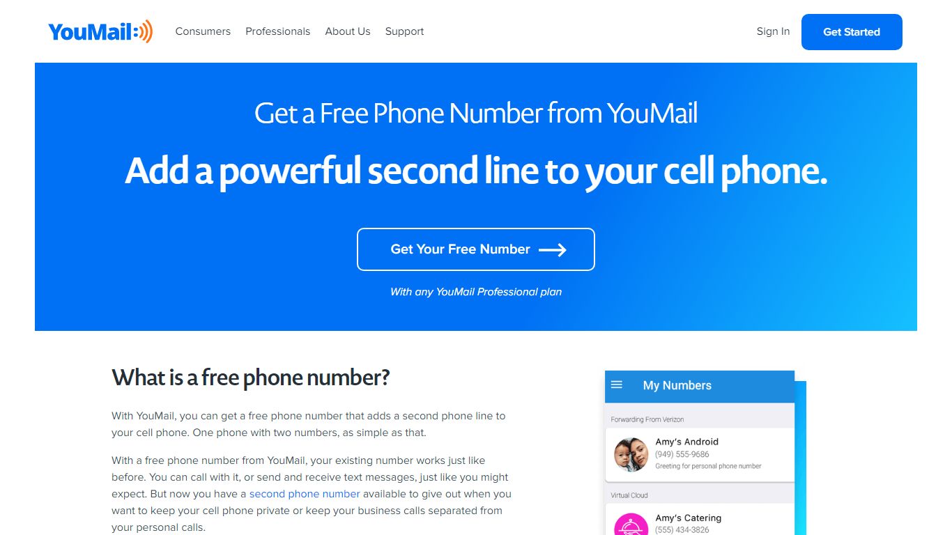 Free Phone Number | YouMail