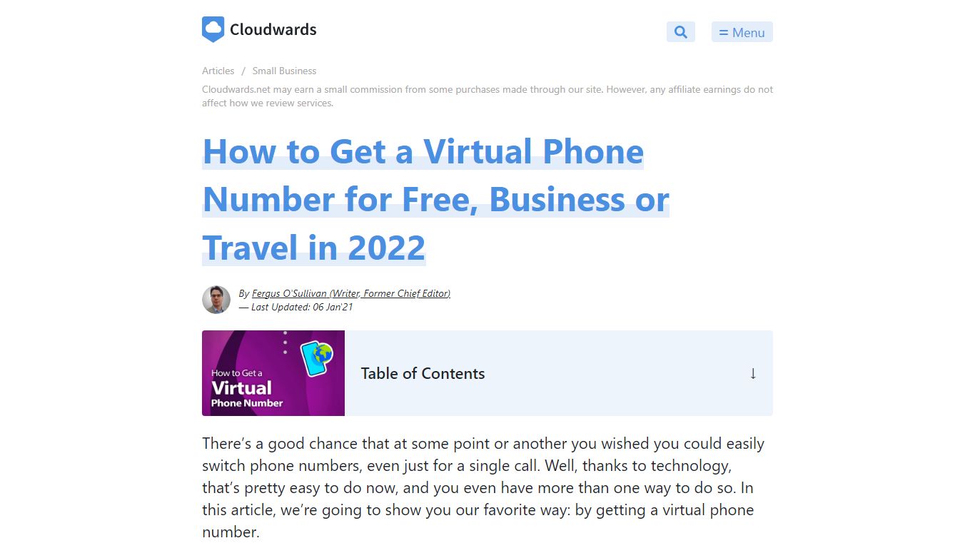 How to Get a Virtual Phone Number for Free, Business or ... - Cloudwards